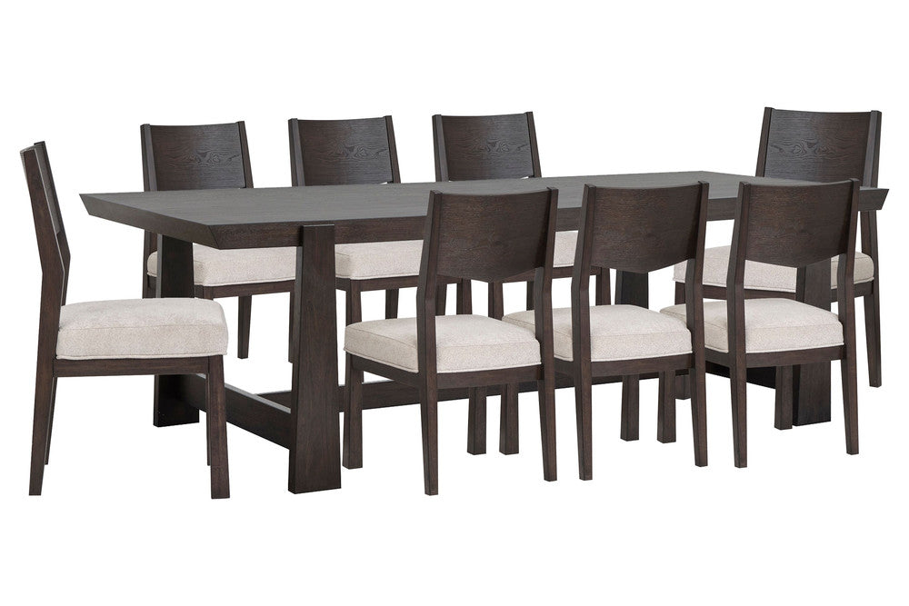 Magnussen - Tauren Coffee Bean Trestle Dining Table With 8 Side Chairs - D6434-21-KIT7 view 1