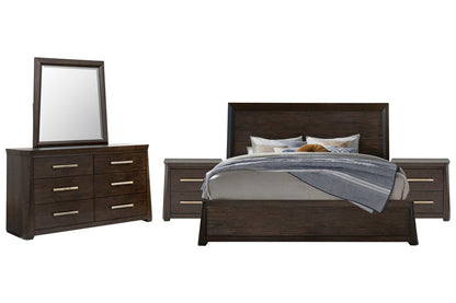 Magnussen - Tauren King Panel Bed 2 Nightstands And Double Drawer Dresser With Shaped Mirror - B6434-64-KIT4 view 1