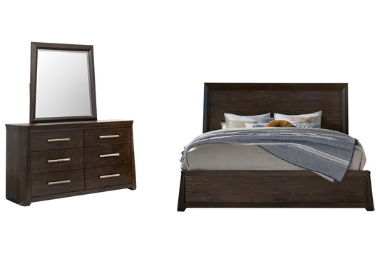 Magnussen - Tauren King Panel Bed And Double Drawer Dresser With Shaped Mirror - B6434-64-KIT3 view 1