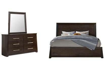 Magnussen - Tauren Queen Panel Bed And Double Drawer Dresser With Shaped Mirror - B6434-54-KIT3 view 1