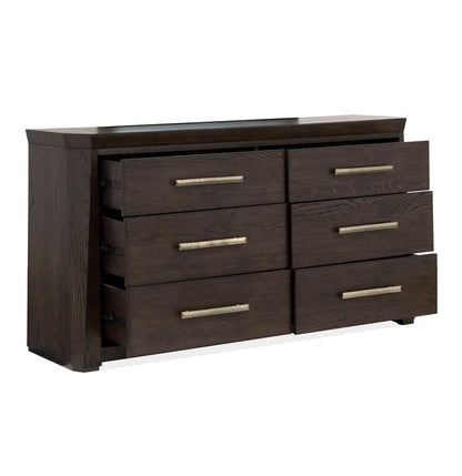 Magnussen - Tauren Queen Panel Bed And Double Drawer Dresser With Shaped Mirror - B6434-54-KIT3 view 7