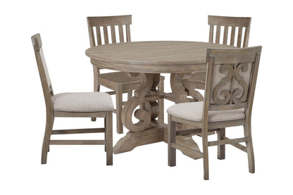 Magnussen - Tinley Park Dove Tail Grey 48" Round Dining Table With 2 Side Chairs And 2 Upholstered Side Chairs - D4646-22-KIT11 view 1