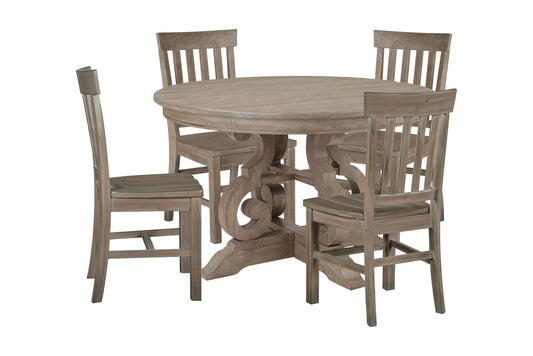 Magnussen - Tinley Park Dove Tail Grey 48" Round Dining Table With 4 Side Chairs - D4646-22-KIT1 view 1
