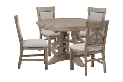 Magnussen - Tinley Park Dove Tail Grey 48" Round Dining Table With 4 Upholstered Side Chairs - D4646-22-KIT6 view 1