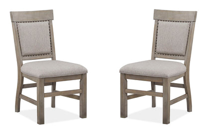 Magnussen - Tinley Park Dove Tail Grey 48" Round Dining Table With 4 Upholstered Side Chairs - D4646-22-KIT6 view 5