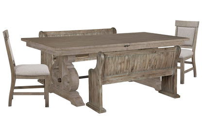 Magnussen - Tinley Park Dove Tail Grey Extendable Rectangular Dining Table With 2 Benches And 2 Upholstered Side Chairs - D4646-20-KIT51 view 1