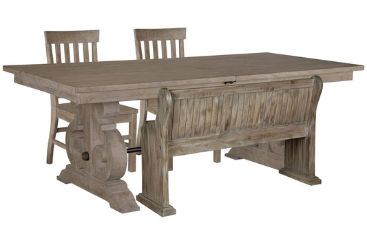 Magnussen - Tinley Park Dove Tail Grey Extendable Rectangular Dining Table With 2 Side Chairs And Bench - D4646-20-KIT16 view 1