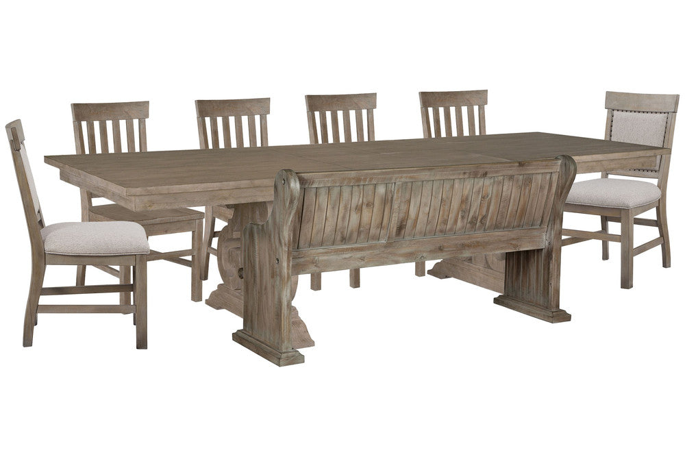 Magnussen - Tinley Park Dove Tail Grey Extendable Rectangular Dining Table With 4 Side Chairs And 2 Upholstered Side Chairs - D4646-20-KIT26 view 1