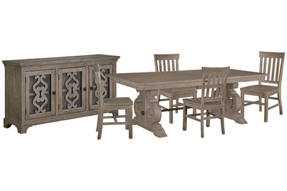 Magnussen - Tinley Park Dove Tail Grey Extendable Rectangular Dining Table With 4 Side Chairs And Server - D4646-20-KIT2 view 1