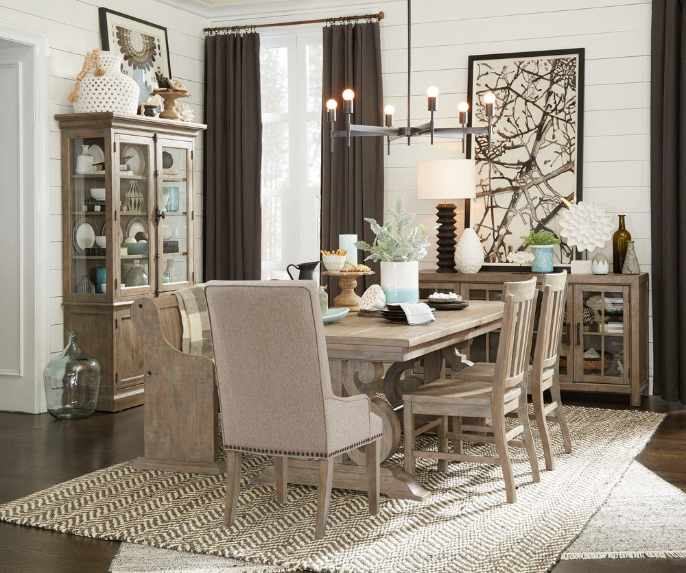 Magnussen - Tinley Park Dove Tail Grey Extendable Rectangular Dining Table With 4 Side Chairs And Server - D4646-20-KIT2 view 7