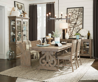 Magnussen - Tinley Park Dove Tail Grey Extendable Rectangular Dining Table With 4 Side Chairs And Server - D4646-20-KIT2 view 8