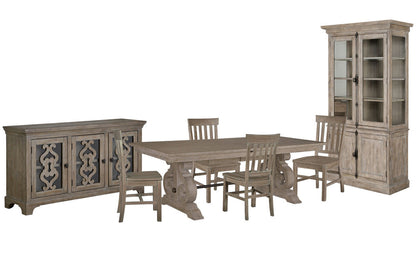 Magnussen - Tinley Park Dove Tail Grey Extendable Rectangular Dining Table With 4 Side Chairs Server And Dining Cabinet - D4646-20-KIT4 view 1