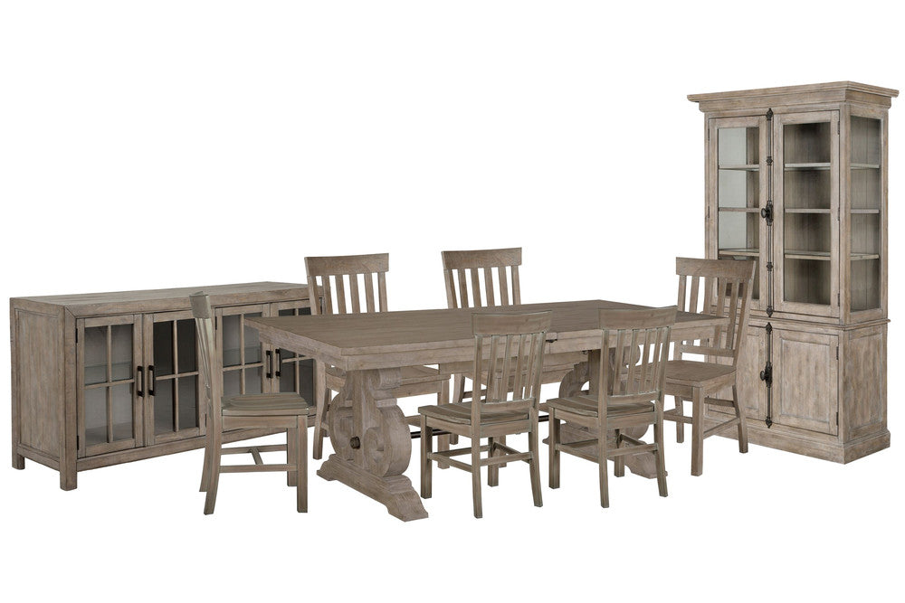 Magnussen - Tinley Park Dove Tail Grey Extendable Rectangular Dining Table With 6 Side Chairs Buffet Curio Cabinet And Dining Cabinet - D4646-20-KIT10 view 1