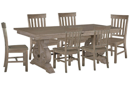 Magnussen - Tinley Park Dove Tail Grey Extendable Rectangular Dining Table With 6 Side Chairs - D4646-20-KIT6 view 1