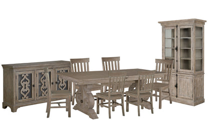 Magnussen - Tinley Park Dove Tail Grey Extendable Rectangular Dining Table With 6 Side Chairs Server And Dining Cabinet - D4646-20-KIT9 view 1