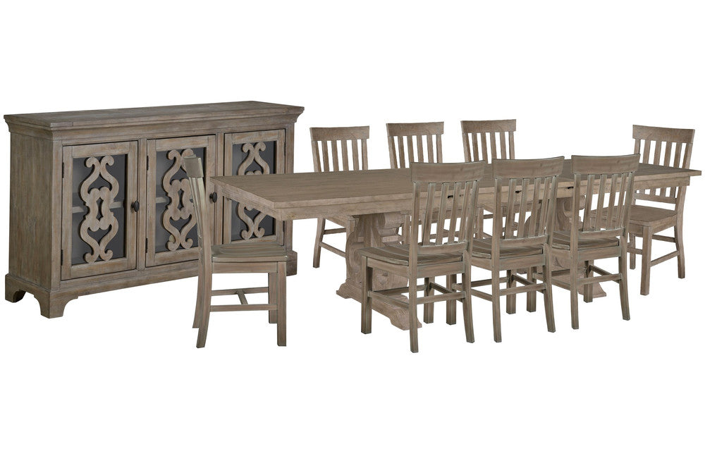 Magnussen - Tinley Park Dove Tail Grey Extendable Rectangular Dining Table With 8 Side Chairs And Server - D4646-20-KIT12 view 1
