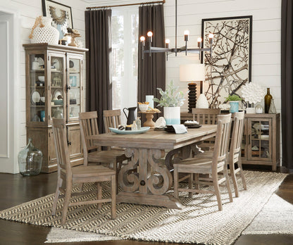 Magnussen - Tinley Park Dove Tail Grey Extendable Rectangular Dining Table With 8 Side Chairs And Server - D4646-20-KIT12 view 9