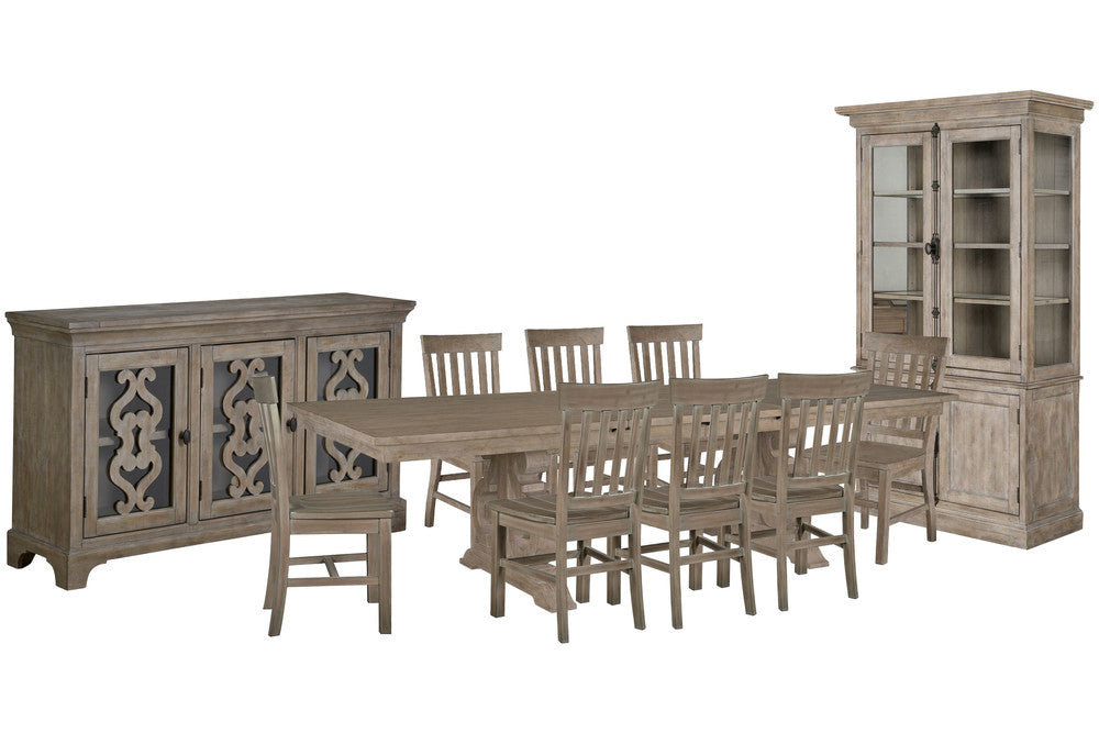 Magnussen - Tinley Park Dove Tail Grey Extendable Rectangular Dining Table With 8 Side Chairs Server And Dining Cabinet - D4646-20-KIT14 view 1
