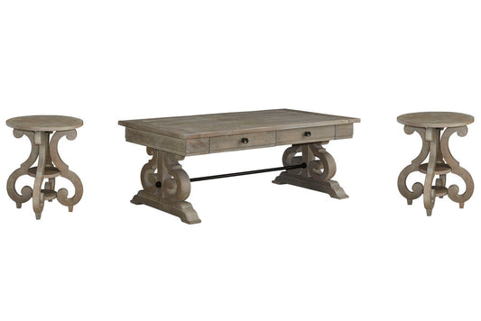 Magnussen - Tinley Park Dove Tail Grey Rectangular Cocktail Table With 2 Accent End Table - T4646-43KIT2 view 1