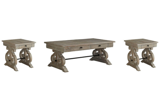 Magnussen - Tinley Park Dove Tail Grey Rectangular Cocktail Table With 2 End Table - T4646-43KIT5 view 1