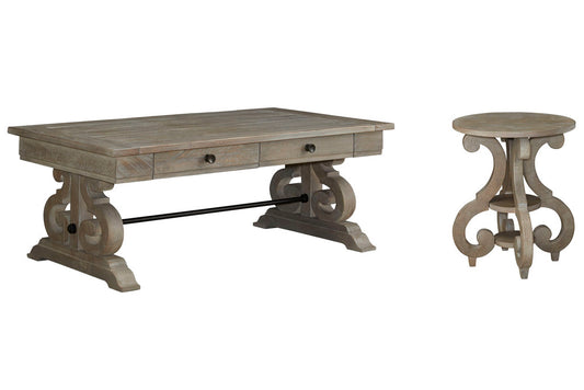 Magnussen - Tinley Park Dove Tail Grey Rectangular Cocktail Table With Accent End Table - T4646-43KIT1 view 1