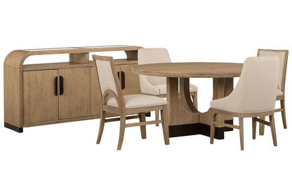 Magnussen - Tristan Swiss Coffee 60" Round Dining Table With 2 Side Chairs 2 Arm Chairs And Sideboard - D5878-23-KIT8 view 1
