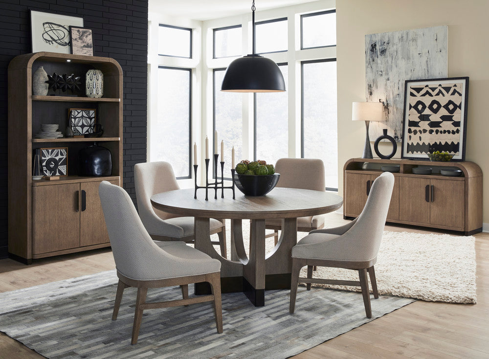 Magnussen - Tristan Swiss Coffee 60" Round Dining Table With 2 Side Chairs 2 Arm Chairs And Sideboard - D5878-23-KIT8 view 10