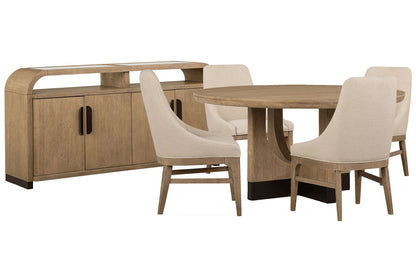 Magnussen - Tristan Swiss Coffee 60" Round Dining Table With 4 Arm Chairs And Sideboard - D5878-23-KIT5 view 1