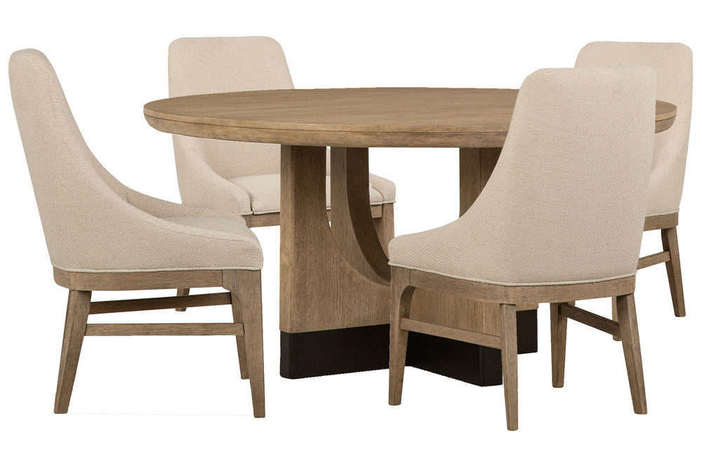 Magnussen - Tristan Swiss Coffee 60" Round Dining Table With 4 Arm Chairs - D5878-23-KIT4 view 1