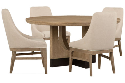 Magnussen - Tristan Swiss Coffee 60" Round Dining Table With 4 Arm Chairs - D5878-23-KIT4 view 1