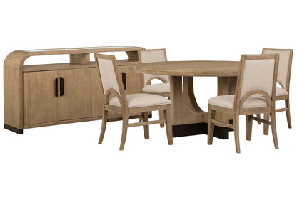 Magnussen - Tristan Swiss Coffee 60" Round Dining Table With 4 Side Chairs And Sideboard - D5878-23-KIT2 view 1