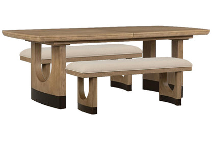 Magnussen - Tristan Swiss Coffee Extendable Trestle Dining Table With 2 Benches - D5878-21-KIT25 view 1