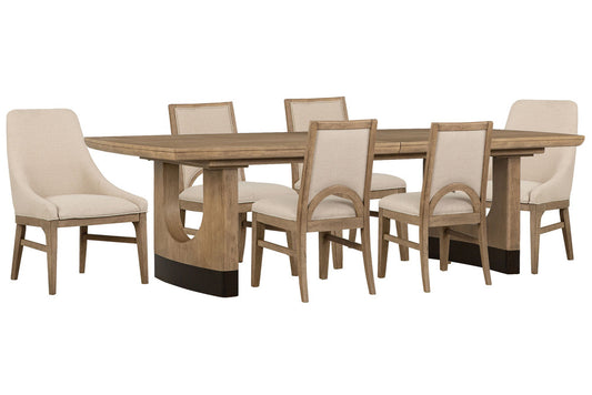 Magnussen - Tristan Swiss Coffee Extendable Trestle Dining Table With 4 Side Chairs And 2 Arm Chairs - D5878-21-KIT10 view 1