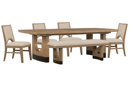 Magnussen - Tristan Swiss Coffee Extendable Trestle Dining Table With 4 Side Chairs And Bench - D5878-21-KIT19 view 1