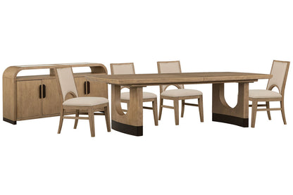 Magnussen - Tristan Swiss Coffee Extendable Trestle Dining Table With 4 Side Chairs And Sideboard - D5878-21-KIT2 view 1