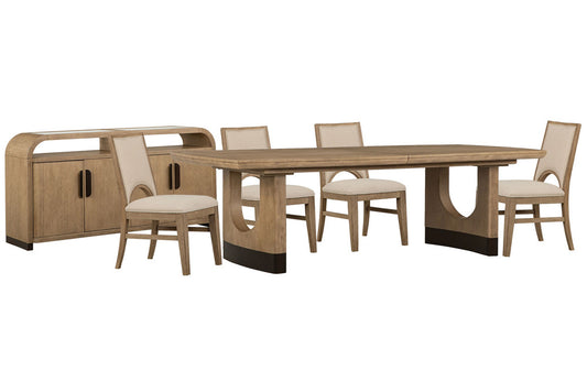 Magnussen - Tristan Swiss Coffee Extendable Trestle Dining Table With 4 Side Chairs And Sideboard - D5878-21-KIT2 view 1