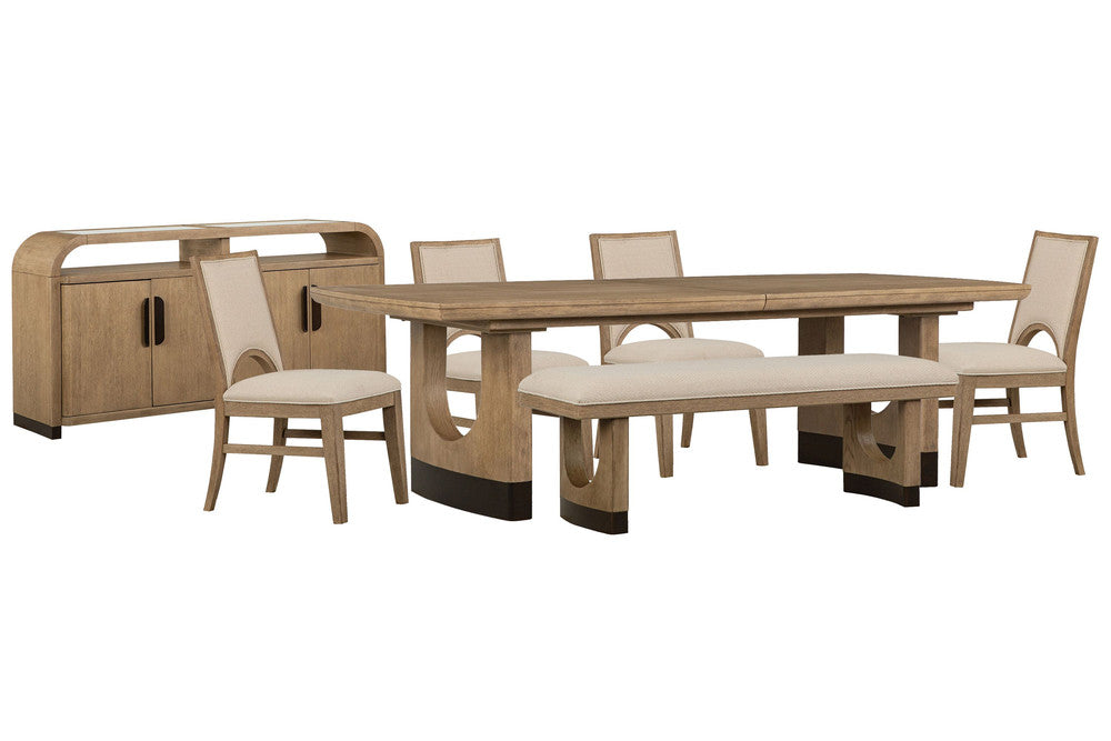 Magnussen - Tristan Swiss Coffee Extendable Trestle Dining Table With 4 Side Chairs Bench And Sideboard - D5878-21-KIT20 view 1