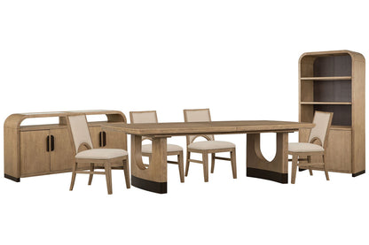 Magnussen - Tristan Swiss Coffee Extendable Trestle Dining Table With 4 Side Chairs Sideboard And Dining Cabinet - D5878-21-KIT3 view 1