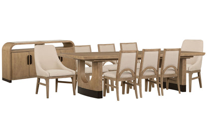 Magnussen - Tristan Swiss Coffee Extendable Trestle Dining Table With 6 Side Chairs 2 Arm Chairs And Sideboard - D5878-21-KIT14 view 1