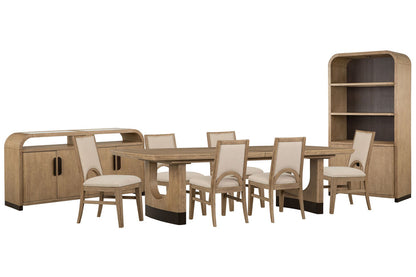 Magnussen - Tristan Swiss Coffee Extendable Trestle Dining Table With 6 Side Chairs Sideboard And Dining Cabinet - D5878-21-KIT6 view 1