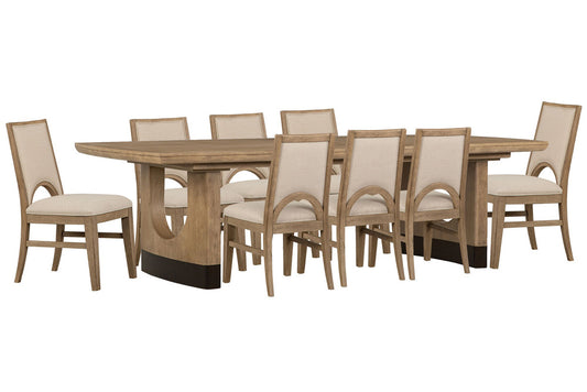 Magnussen - Tristan Swiss Coffee Extendable Trestle Dining Table With 8 Side Chairs - D5878-21-KIT7 view 1