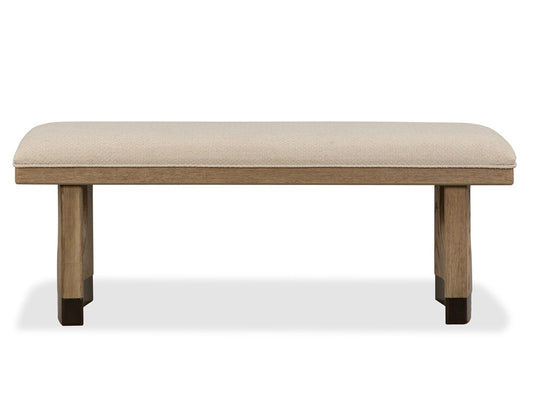 Magnussen - Tristan Swiss Coffee Upholstered Backless Bench With U-Shaped Legs - D5878-68A view 2