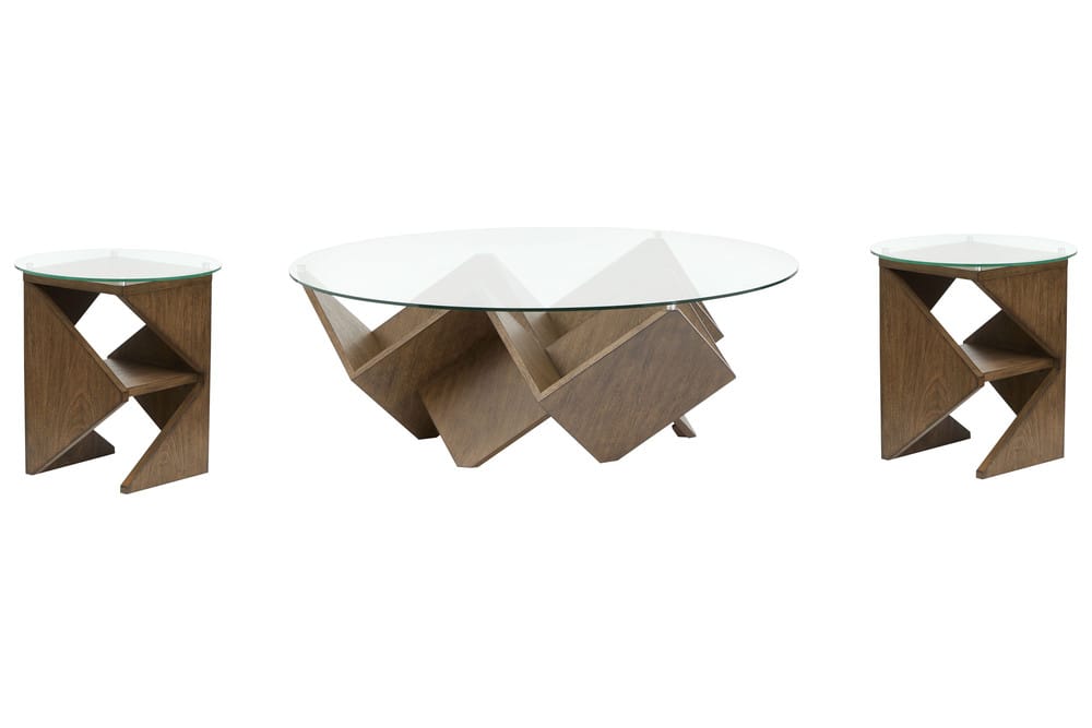 Magnussen - Vector Russet Round Cocktail Table With 2 Accent Tables - T6502-45-KIT2 view 1