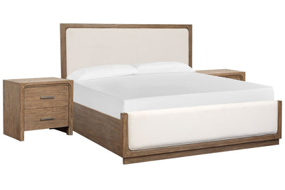 Magnussen - Westbourne Dark Umber California King Upholstered Panel Bed With 2 Nightstands - B5888-75-KIT2 view 1