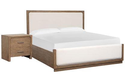 Magnussen - Westbourne Dark Umber California King Upholstered Panel Bed With Nightstand - B5888-75-KIT1 view 1