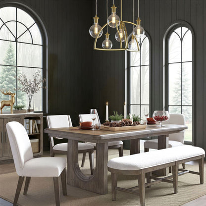 Magnussen - Westbourne Dark Umber Extendable Trestle Dining Table - D5888-21 view 6