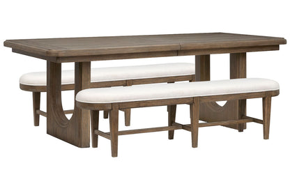 Magnussen - Westbourne Dark Umber Extendable Trestle Dining Table With 2 Benches - D5888-21-KIT17 view 1