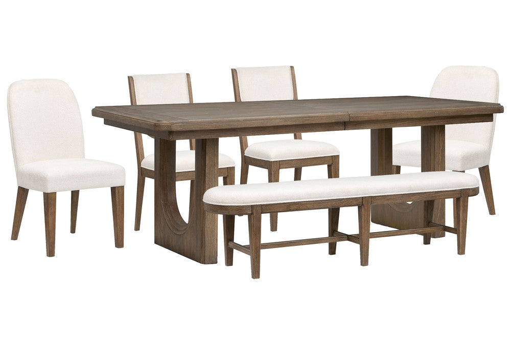 Magnussen - Westbourne Dark Umber Extendable Trestle Dining Table With 2 Side Chairs 2 Host Chairs And Bench - D5888-21-KIT15 view 1