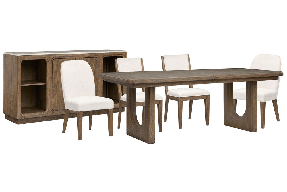 Magnussen - Westbourne Dark Umber Extendable Trestle Dining Table With 2 Side Chairs 2 Host Chairs And Sideboard - D5888-21-KIT8 view 1