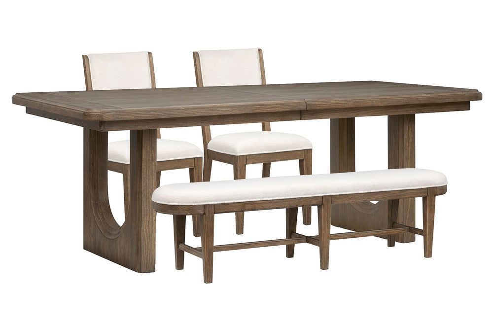 Magnussen - Westbourne Dark Umber Extendable Trestle Dining Table With 2 Side Chairs And Bench - D5888-21-KIT9 view 1